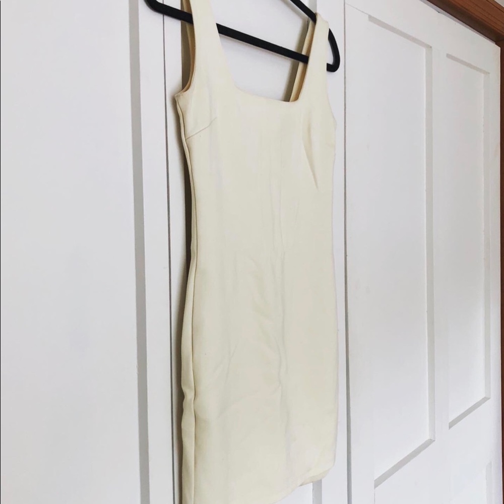 Forever 21 pale yellow bodycon dress